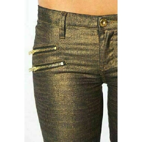 BLANKNYC Denim - BlankNYC Women Gold Printed Zipper Skinny Classique Pant Jeans $98